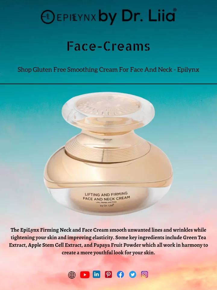 PPT Shop Gluten Free Smoothing Cream For Face And Neck Epilynx PowerPoint Presentation ID