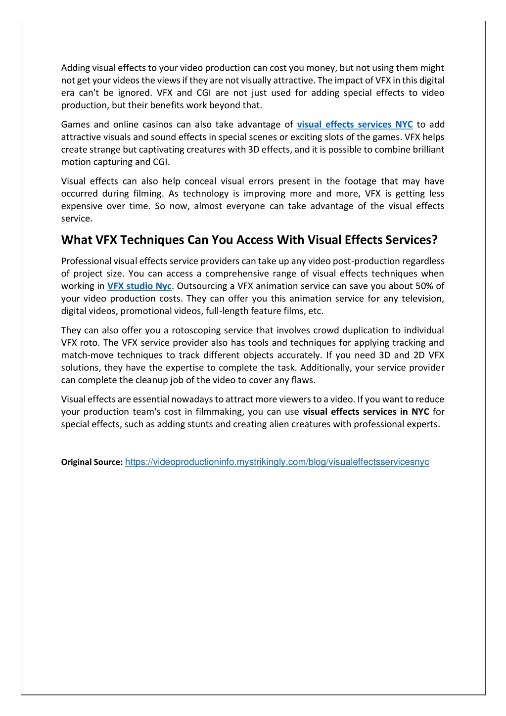 PPT - Make Your Videos Attractive by Hiring Visual Effects Services ...