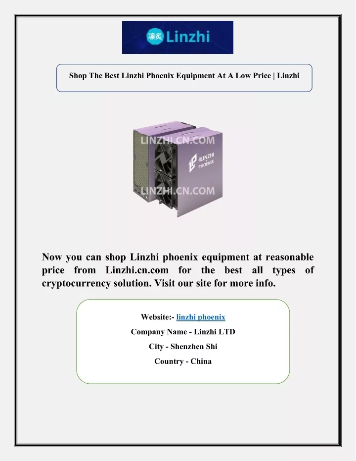 PPT Shop The Best Linzhi Phoenix Equipment At A Low Price Linzhi