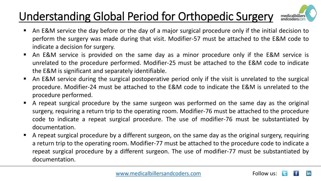 PPT Understanding Global Period for Orthopedic Surgery PowerPoint