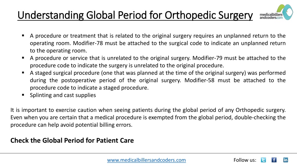 PPT - Understanding Global Period For Orthopedic Surgery PowerPoint ...