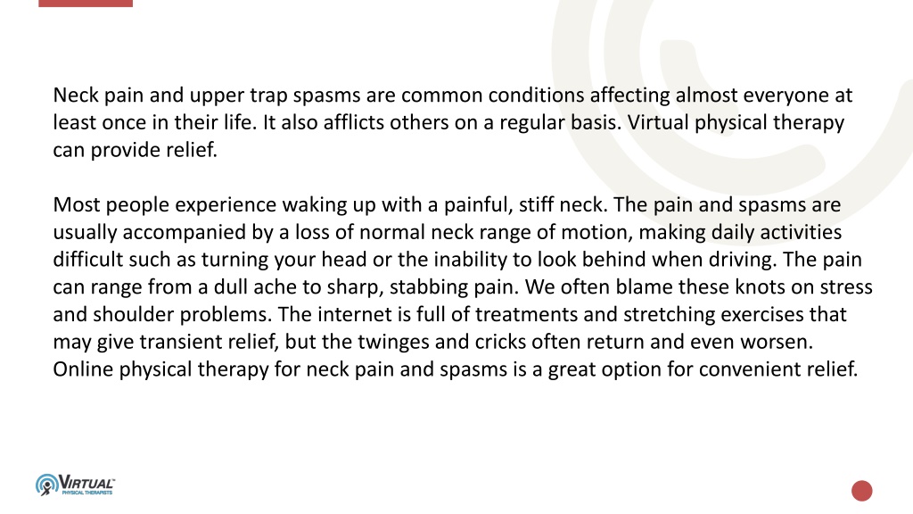 PPT - NECK PAIN AND UPPER TRAP SPASMS PowerPoint Presentation, free ...