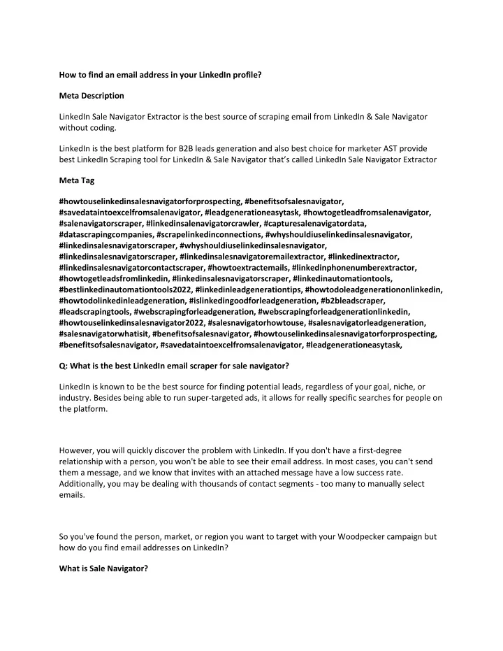 Ppt how to find an email address in your linkedin profile powerpoint presentation id 11518063