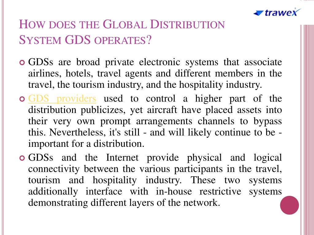 global distribution system in tourism and hospitality industry