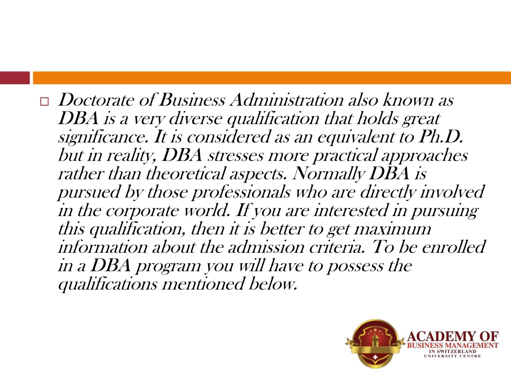 doctorate of business administration research topics