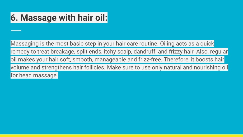 Ppt 10 Steps To Follow For A Complete Hair Care Routine For Women