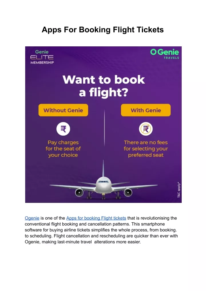 PPT - Apps For Booking Flight Tickets | Ogenie PowerPoint Presentation ...