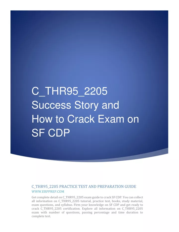 C-THR95-2205 Online Prüfung