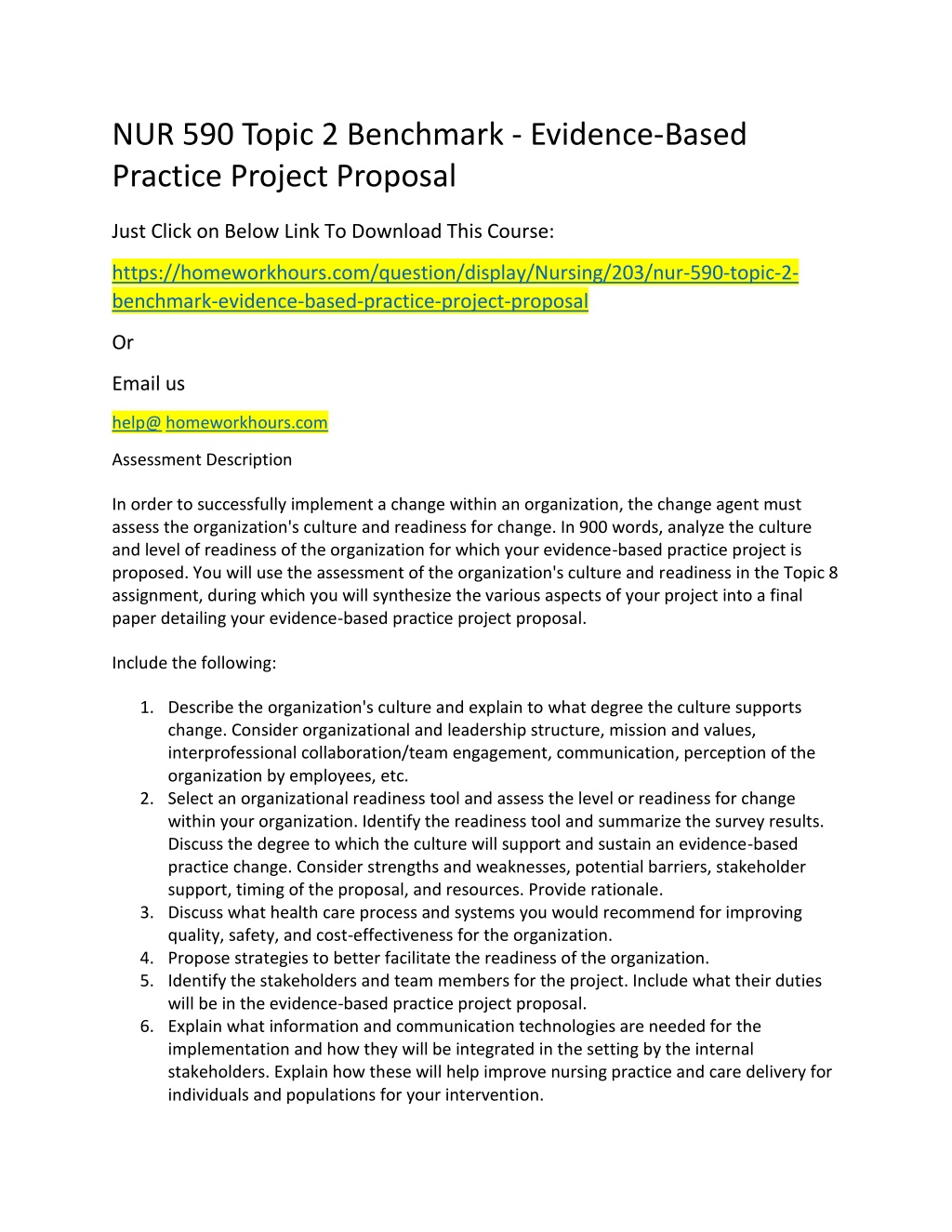 evidence based practice project proposal presentation