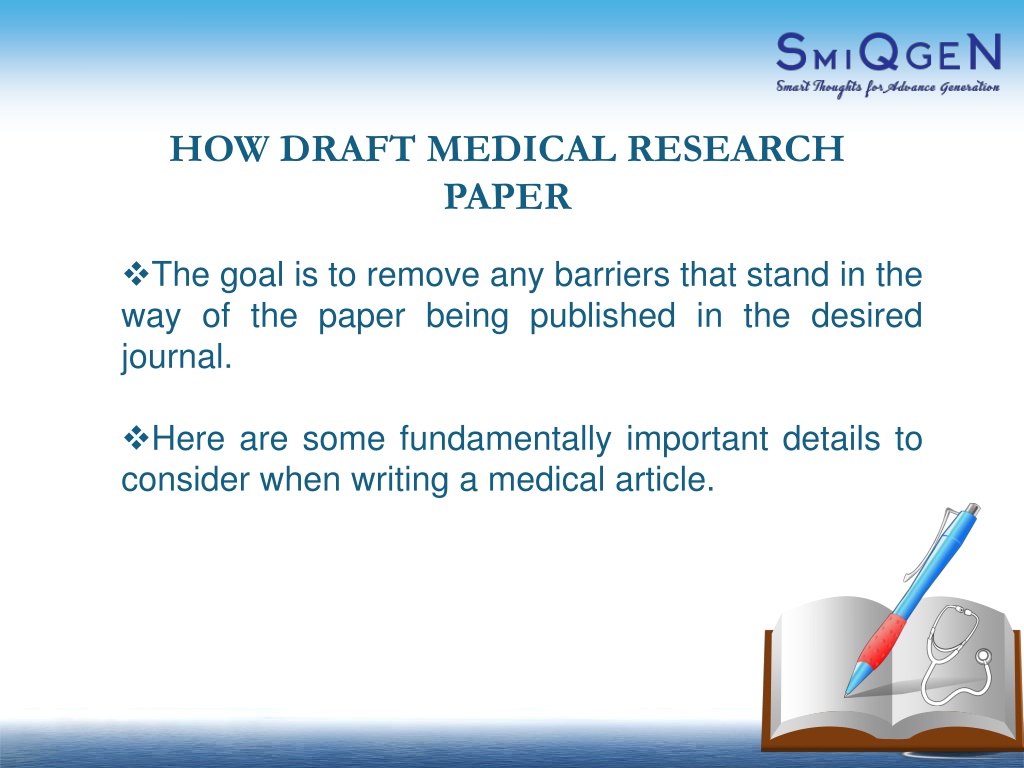 how to write a medical research paper ppt