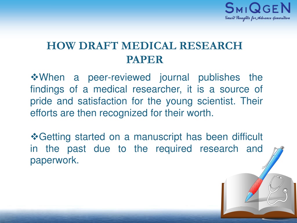 how to write a medical research paper ppt