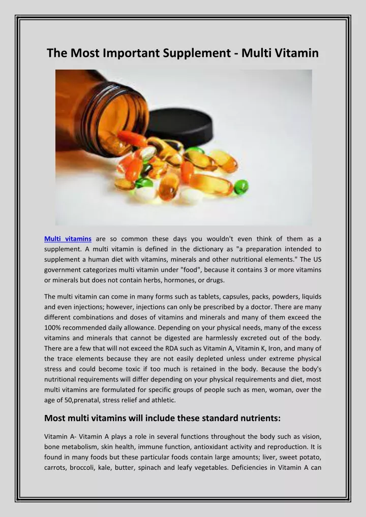 PPT multi vitamin PowerPoint Presentation, free download ID11520336