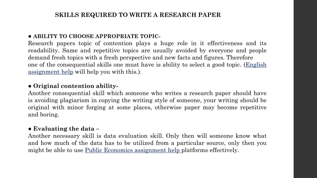 research paper skills