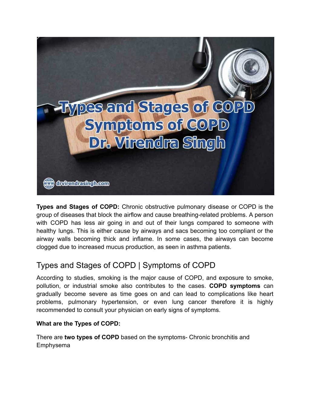 PPT - Types and Stages of COPD _ Symptoms of COPD _ Dr. Virendra Singh ...