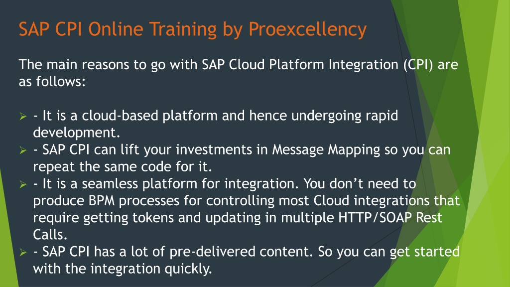 PPT - Proexcellency provides SAP CPI online training. PowerPoint