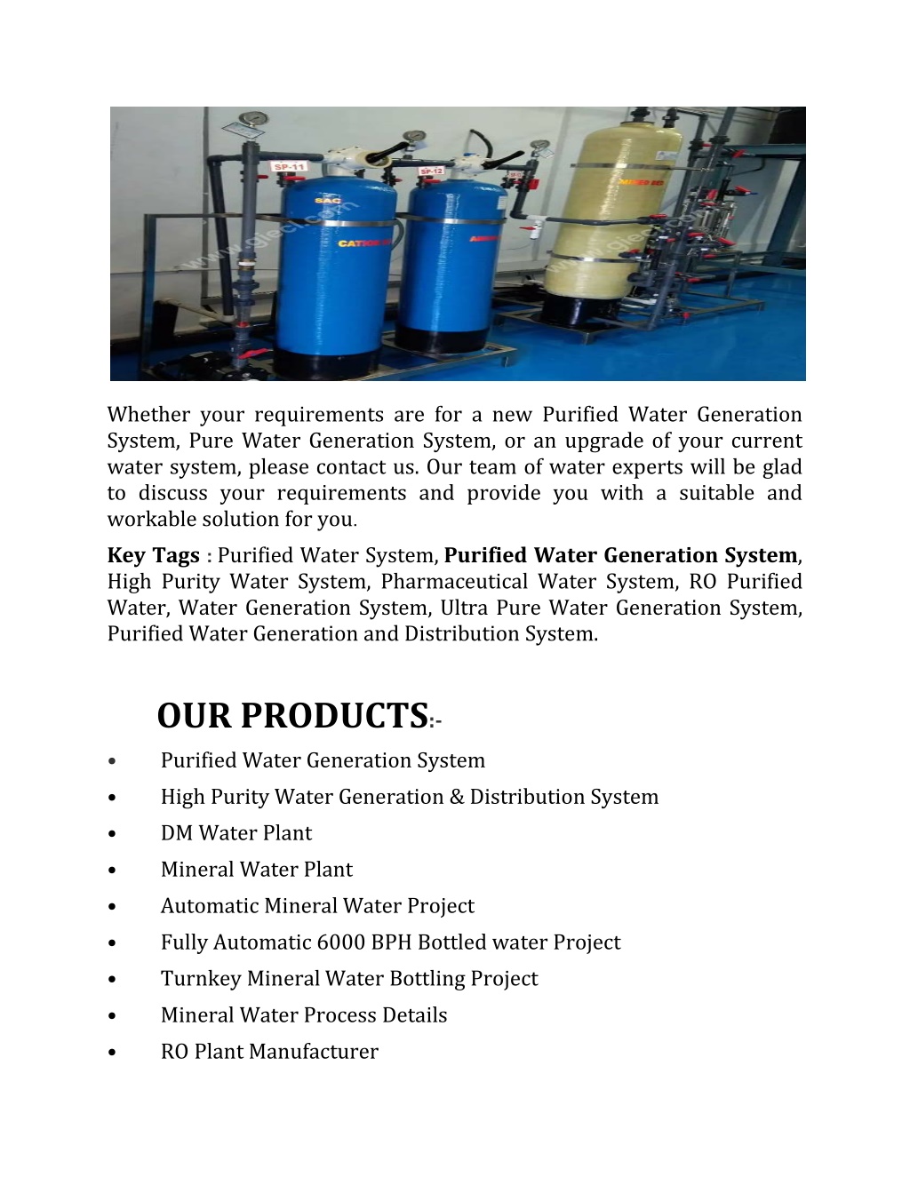 PPT - Purified Water Generation System PowerPoint Presentation, Free ...