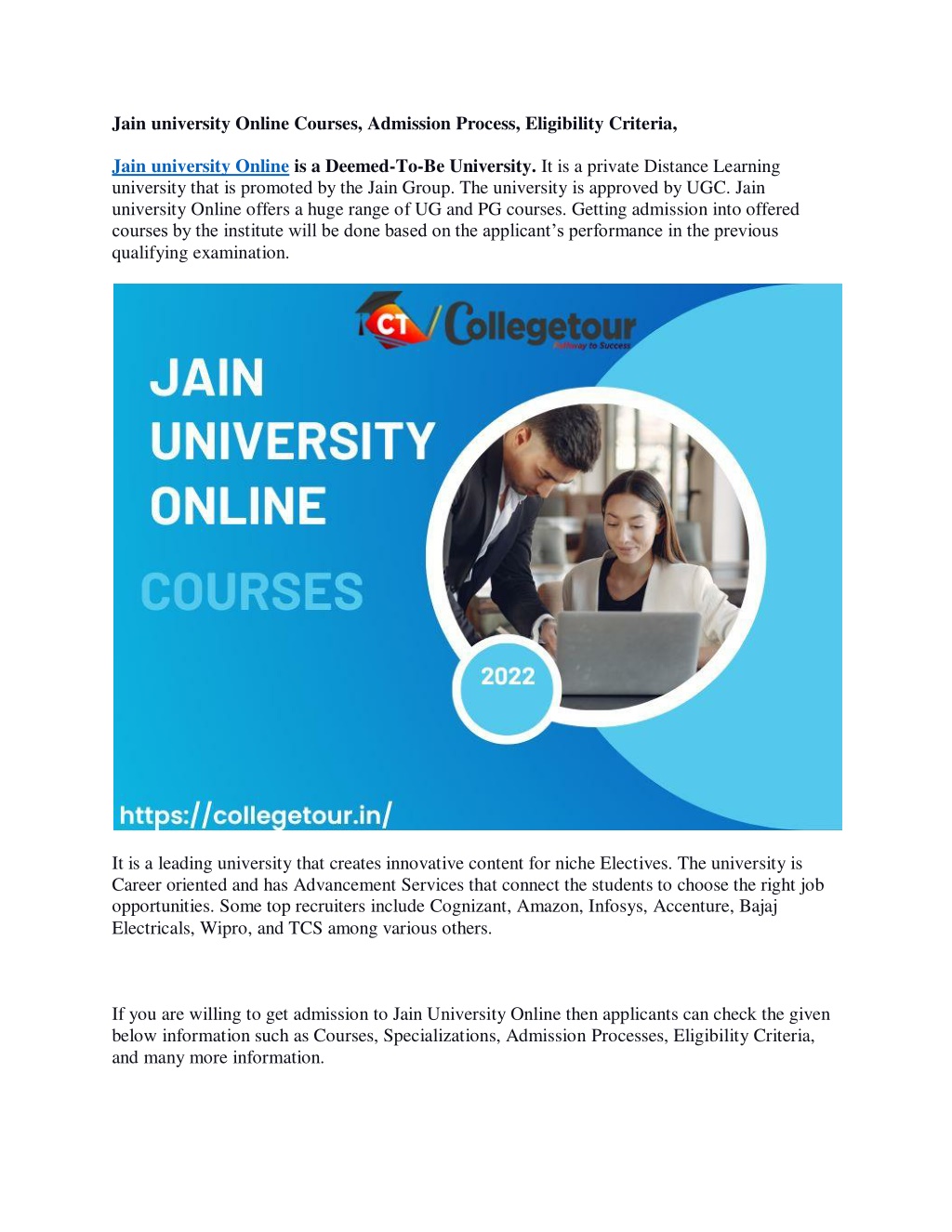 PPT Jain university online Education PowerPoint Presentation, free