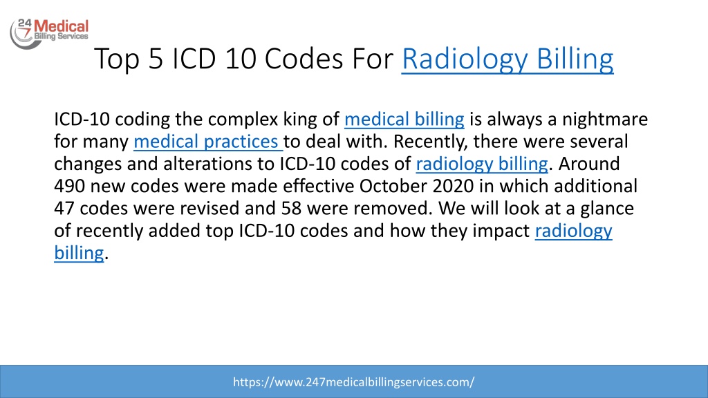 PPT - Top 5 ICD 10 Codes For Radiology Billing PowerPoint Presentation ...