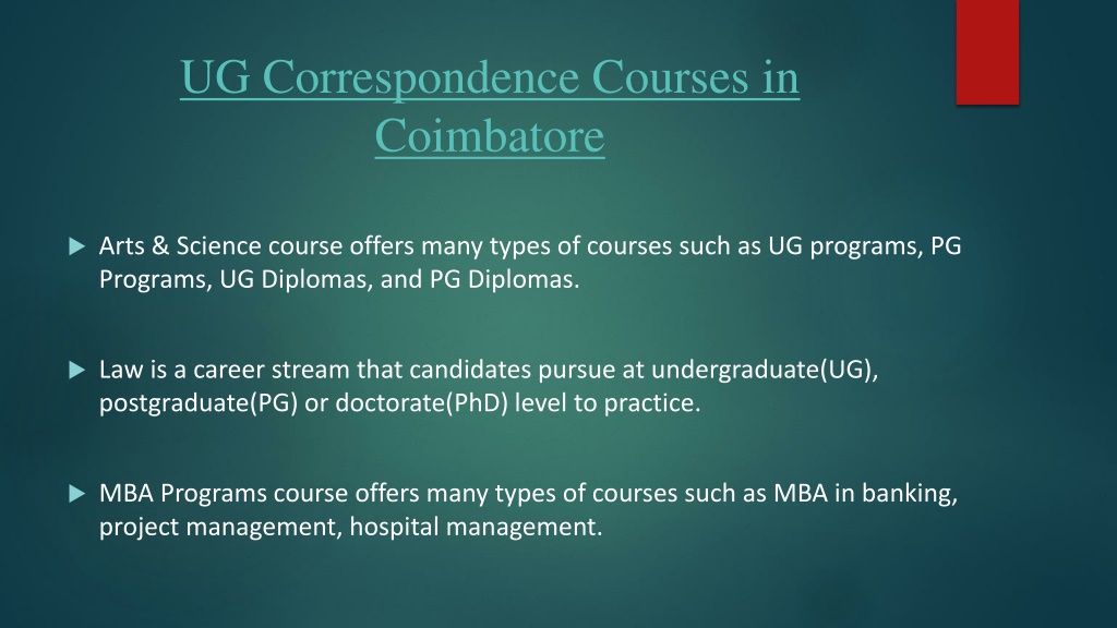 distance education ug courses in coimbatore