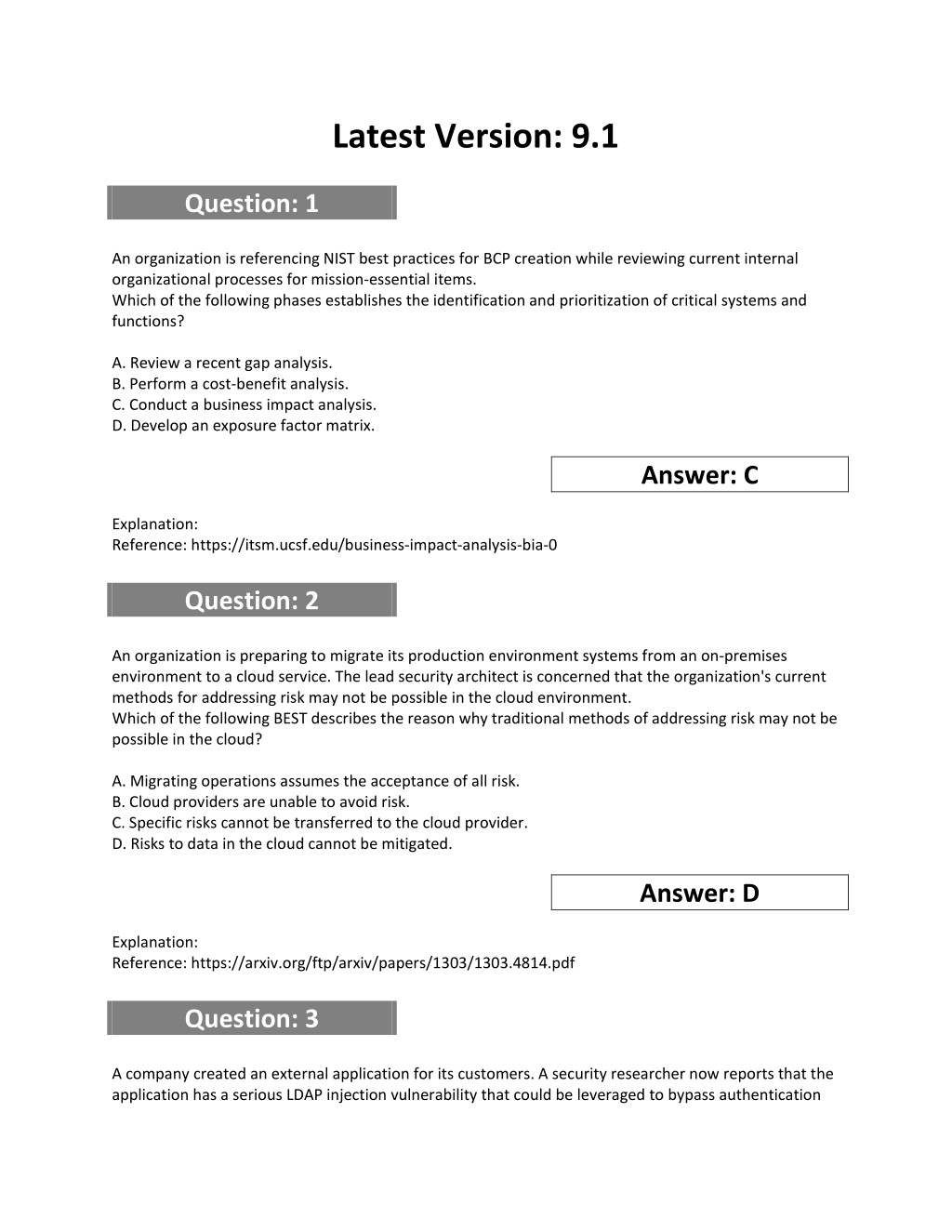 Exam CAS-004 Reference