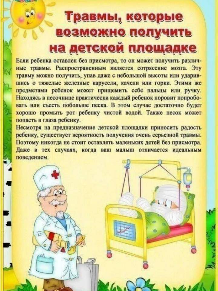 Консультация для родителей безопасное лето в картинках