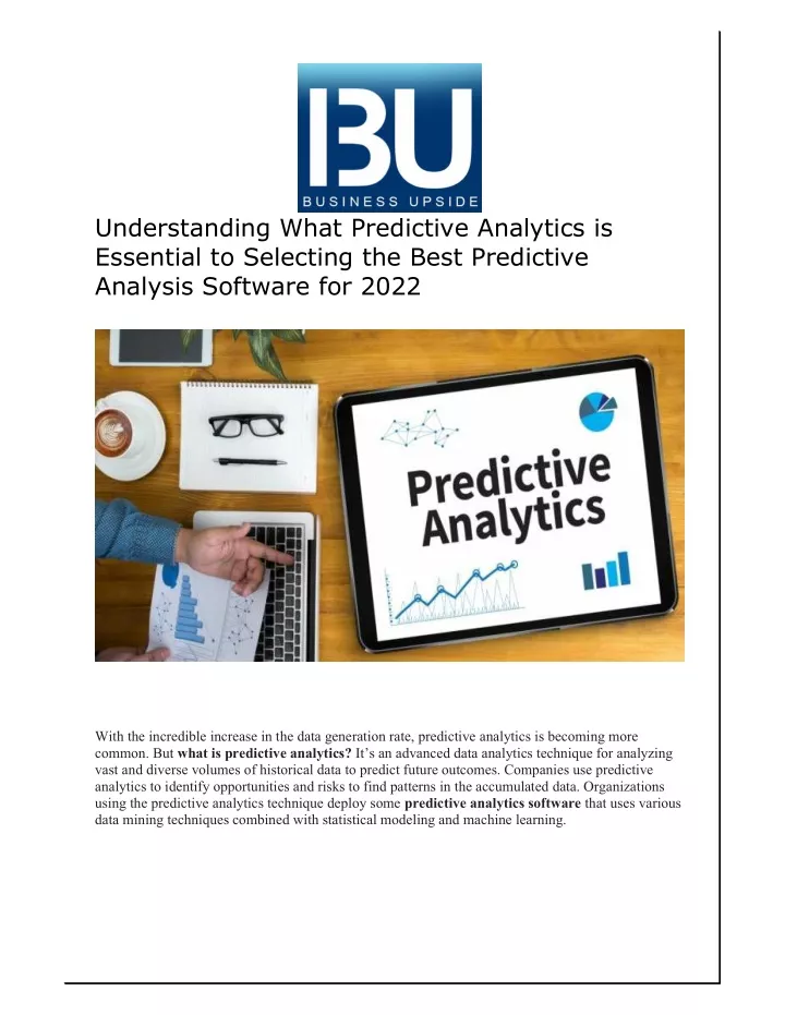 Ppt Understanding What Predictive Analytics Is Essential To Selecting The Best Predictive