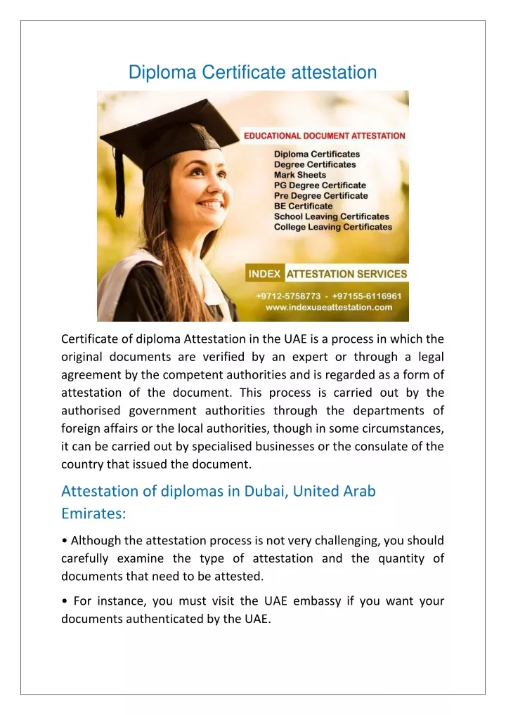 PPT - Diploma Certificate Attestation PowerPoint Presentation, free ...