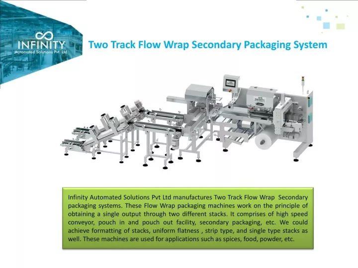 two track flow wrap secondary packaging system n.