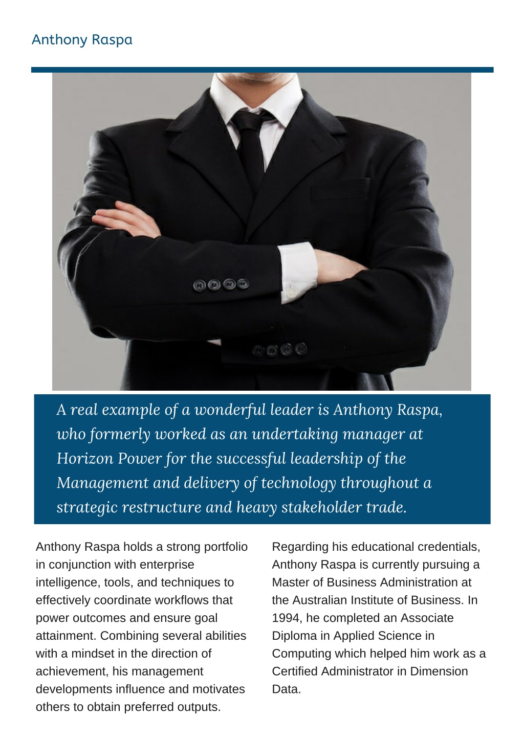 PPT - Anthony Raspa, as a Project Manager! PowerPoint Presentation ...