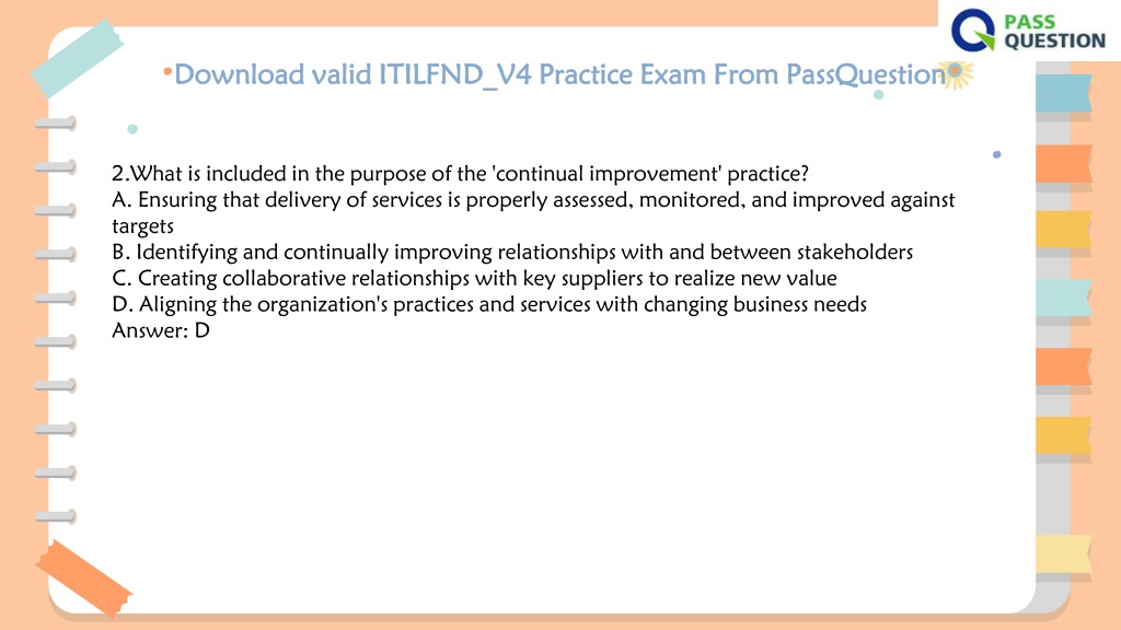 PPT - Free Update ITIL 4 Foundation ITILFND_V4 Exam Questions ...