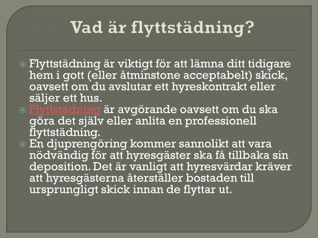 PPT - Vad är Flyttstädning PowerPoint Presentation, Free Download - ID ...