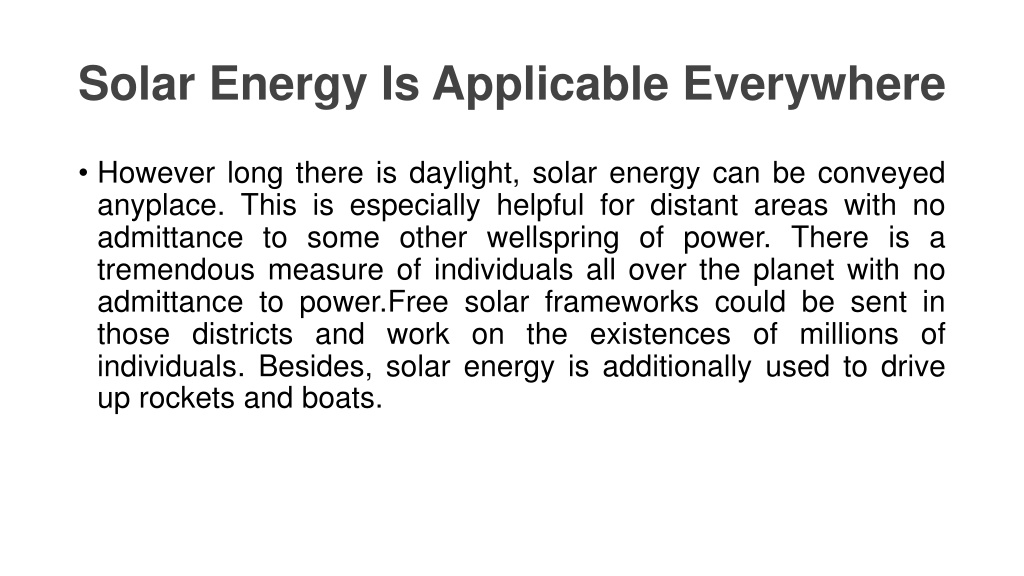 PPT - The Benefits of Using Solar Energy PowerPoint Presentation, free ...