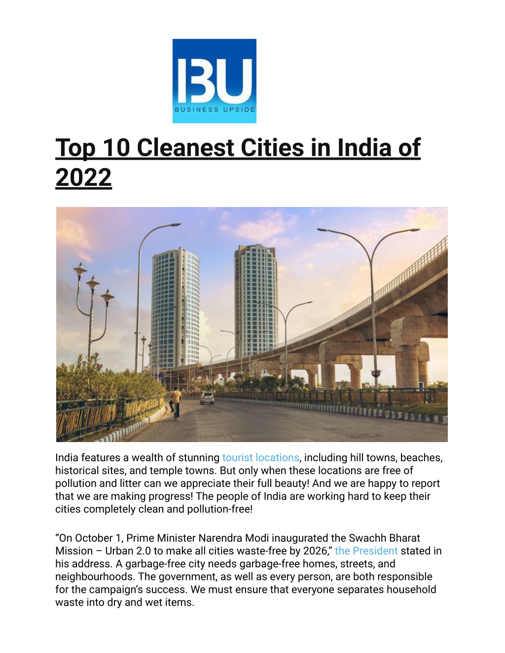 PPT - Top 10 Cleanest Cities In India Of 2022 PowerPoint Presentation ...