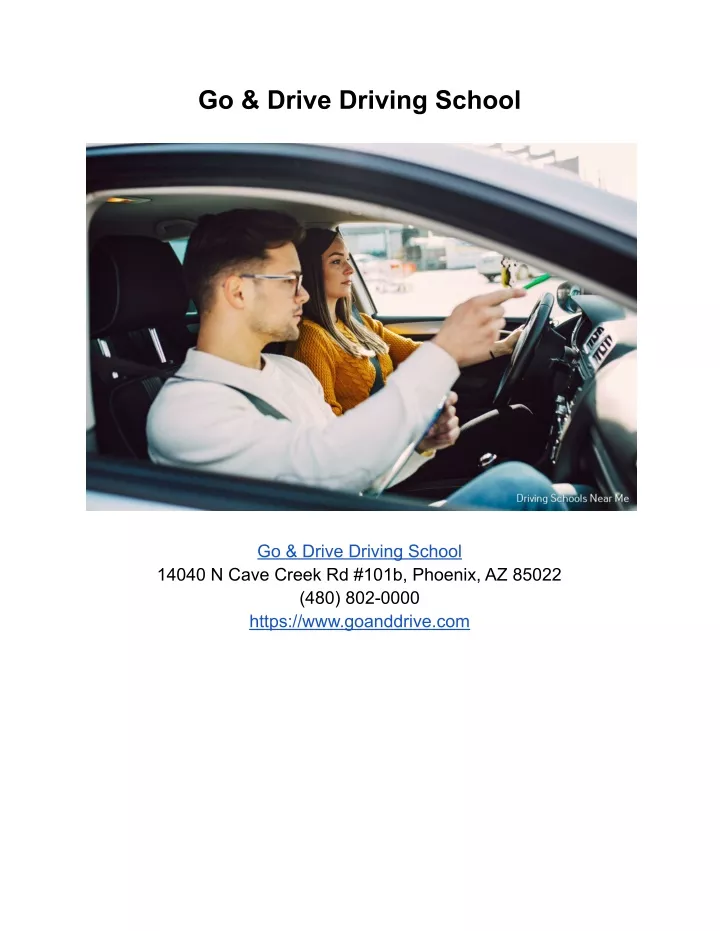 presentation of driving school