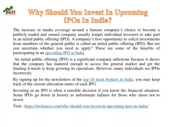 PPT Why Should You Invest In IPOs In India PowerPoint Presentation ID11530932