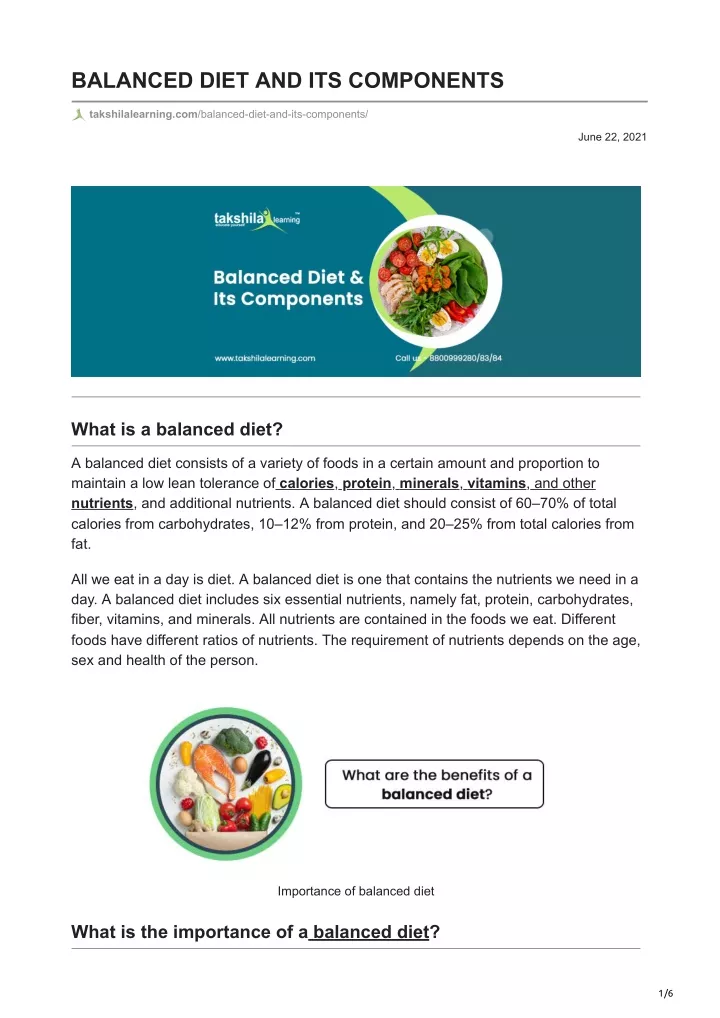 Ppt Balanced Diet And Its Components Powerpoint Presentation Free Download Id11531968 5648