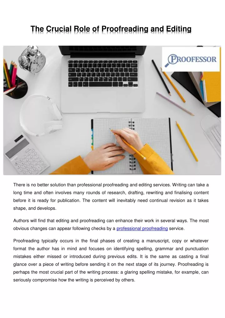 PPT - The Crucial Role of Proofreading and Editing PowerPoint Presentation - ID:11532150