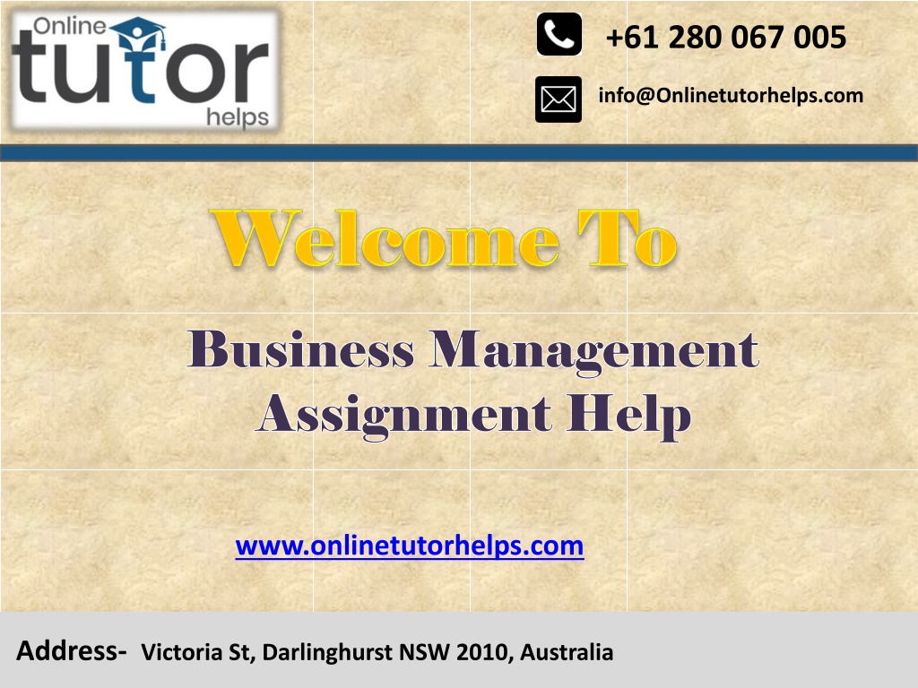 PPT - Business Management Assignment Help PPT PowerPoint Presentation ...