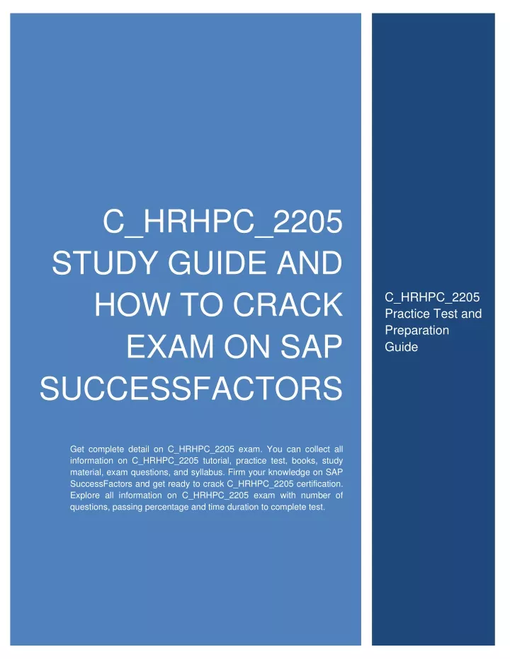 C-HRHPC-2211 Prüfungsinformationen