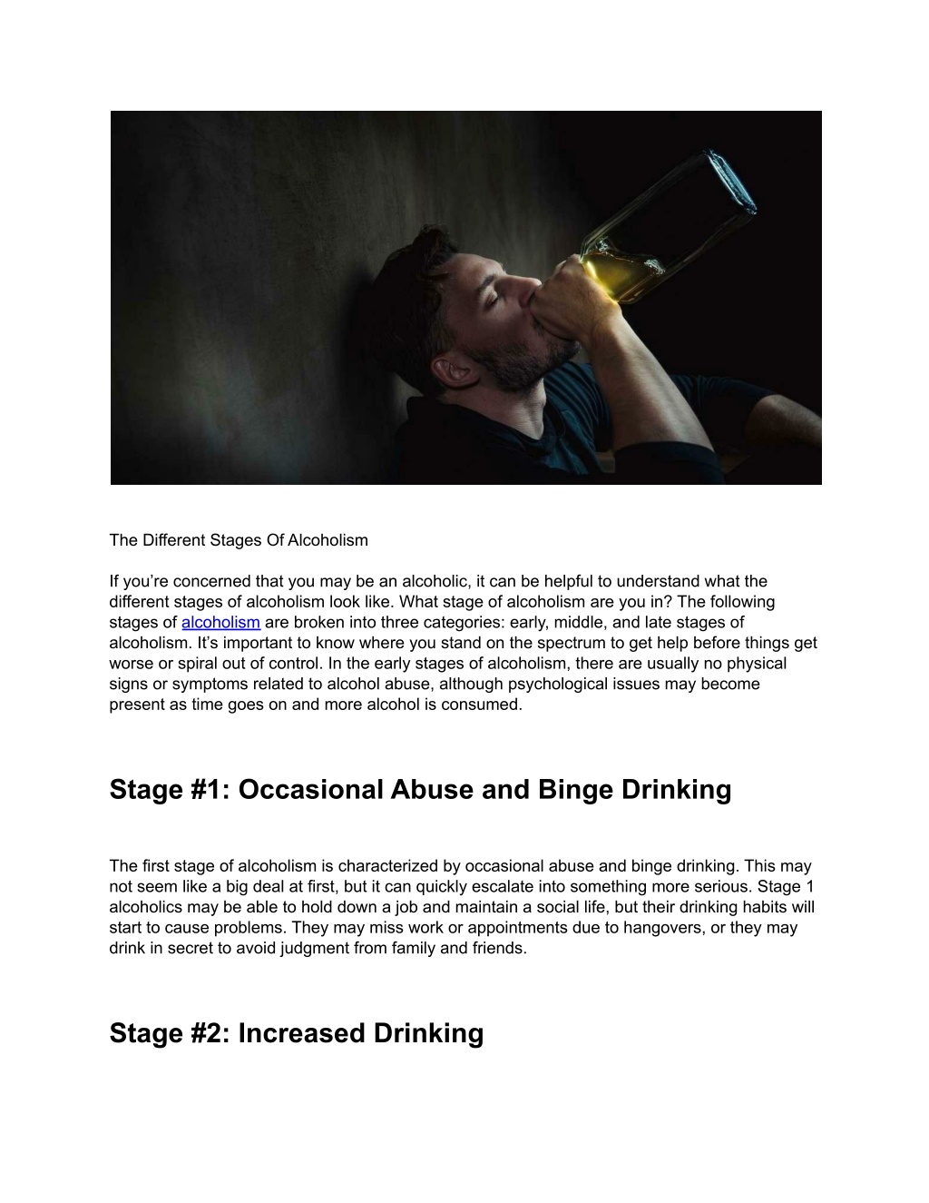 Ppt The Different Stages Of Alcoholism 1 Powerpoint Presentation Free Download Id 11533906