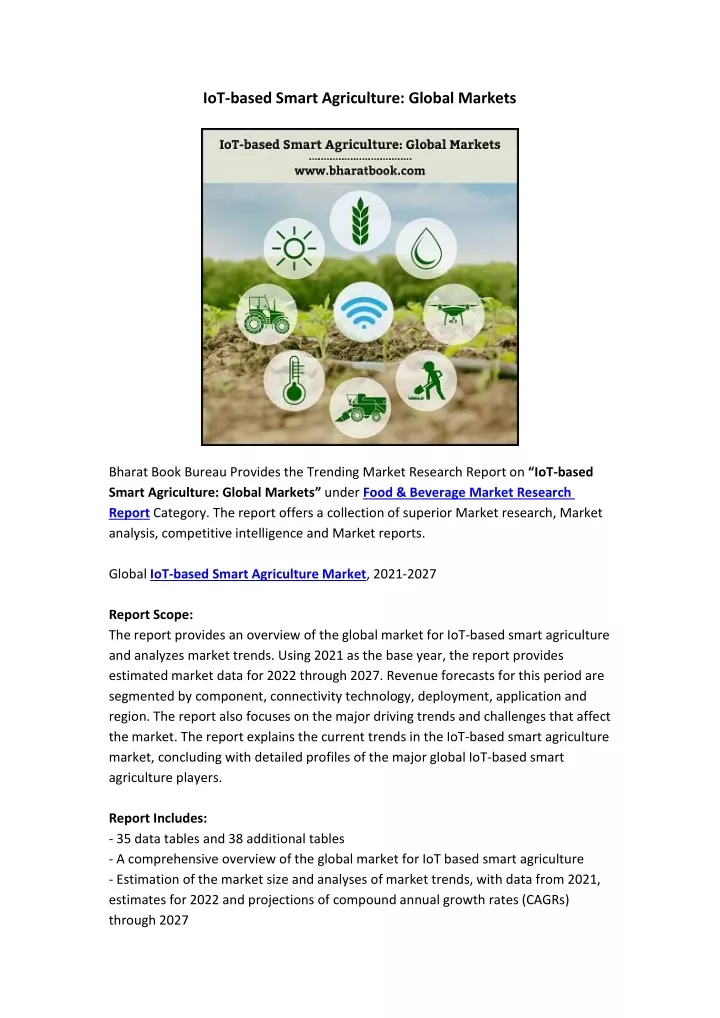 Ppt Iot Based Smart Agriculture Global Markets Powerpoint Presentation Id