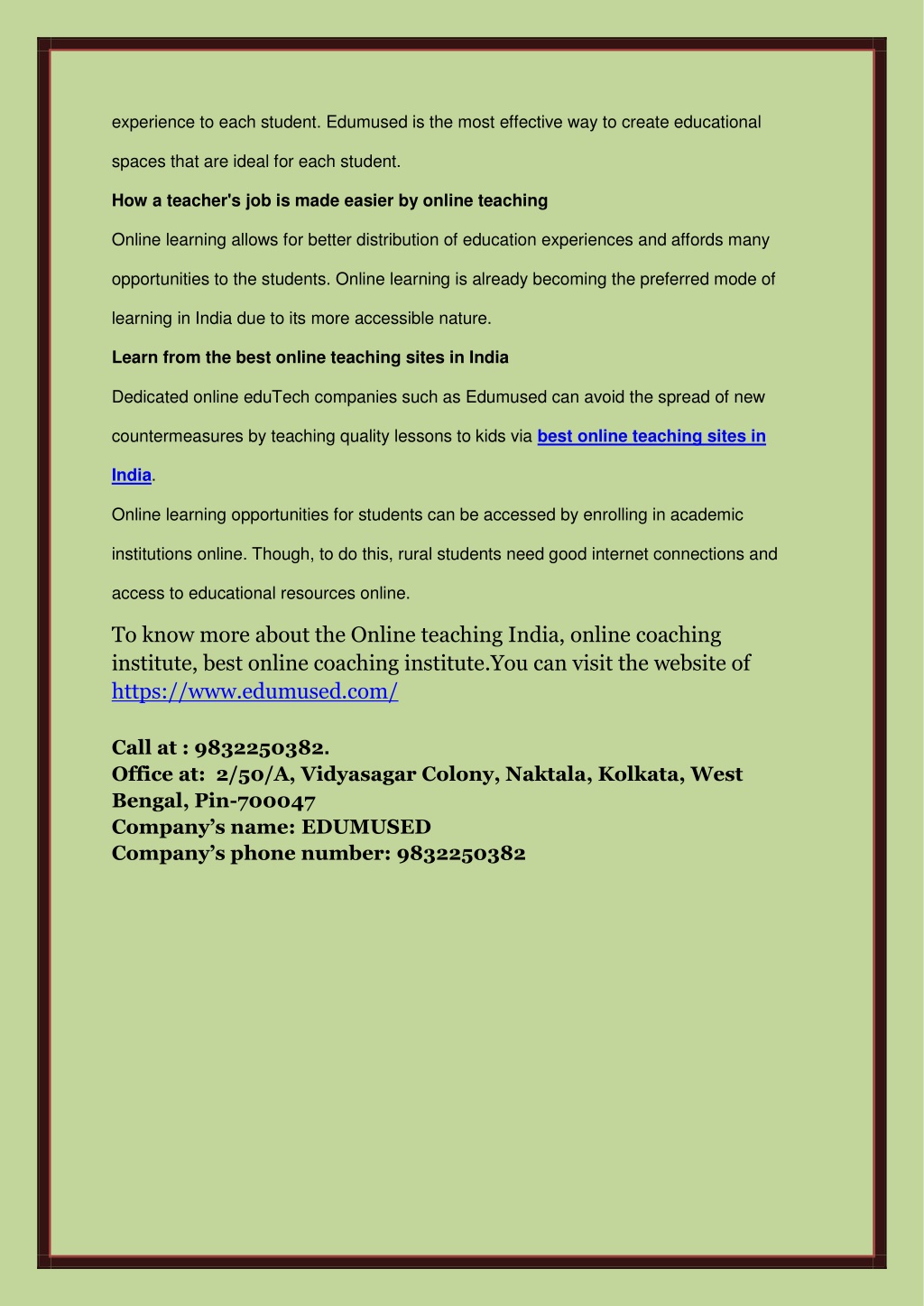 Ppt best online teaching sites in india powerpoint presentation free