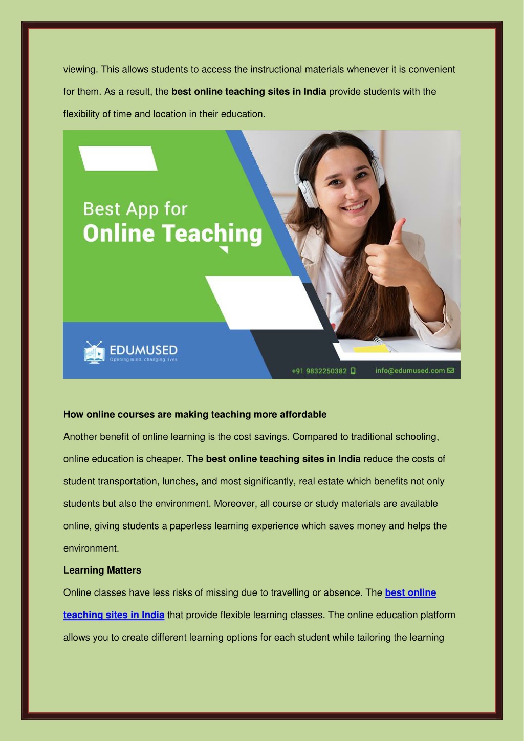 Ppt best online teaching sites in india powerpoint presentation free