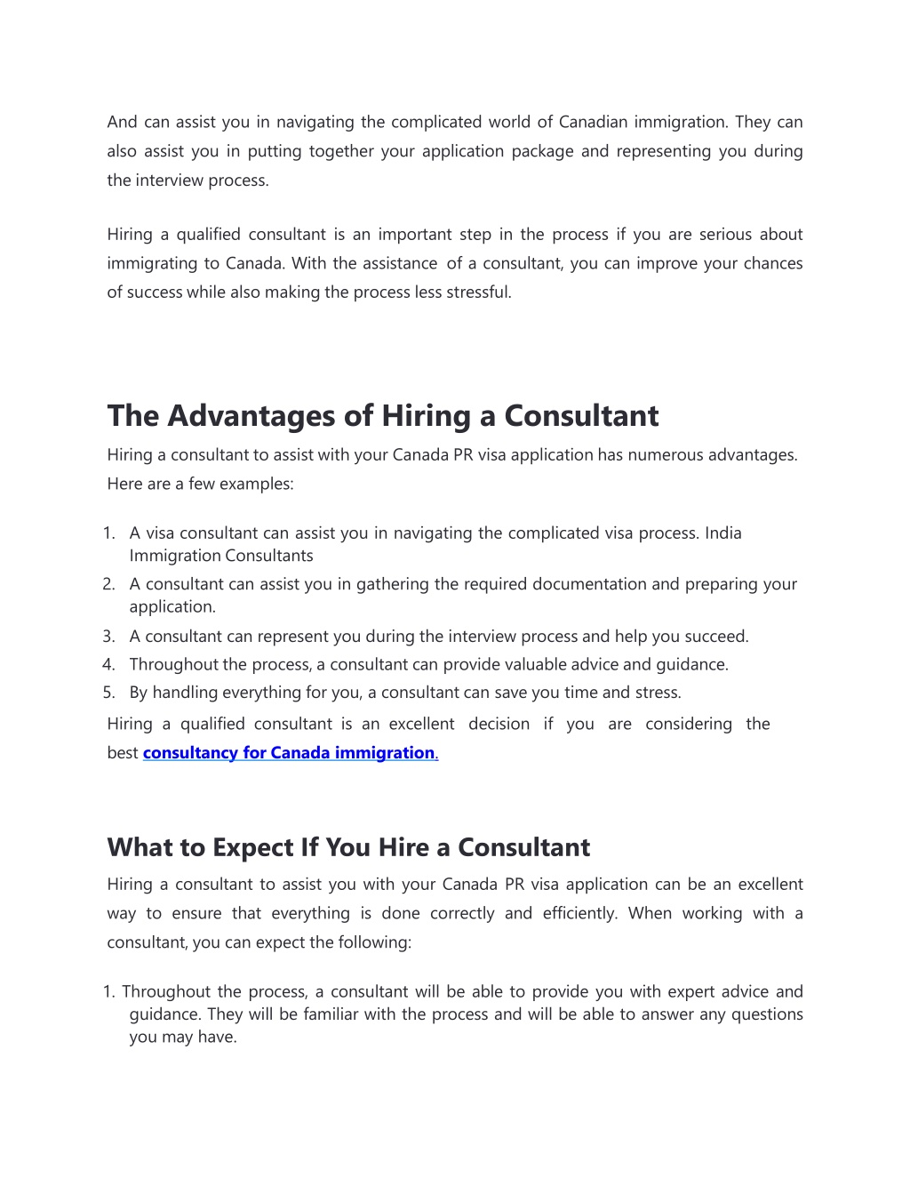 PPT - The Advantages of Hiring a Consultant for Your Canada PR Visa ...