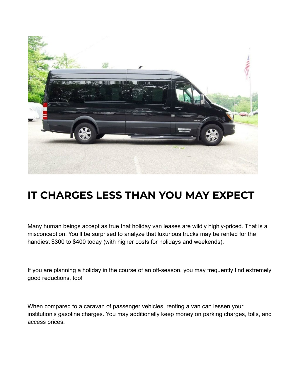 PPT 5 REASONS TO RENT A VAN FOR SUMMER VACATIONS PowerPoint
