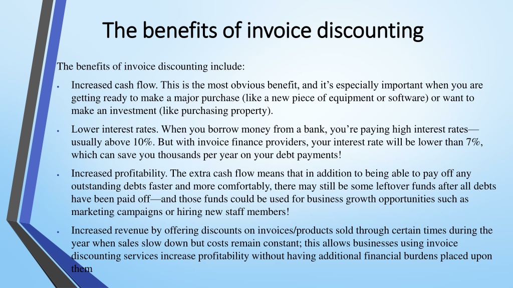 PPT - Invoice Discounting Explained: Faster Cash, Increased Profits ...