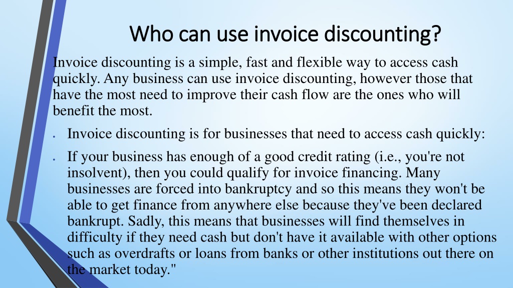 PPT - Invoice Discounting Explained: Faster Cash, Increased Profits ...