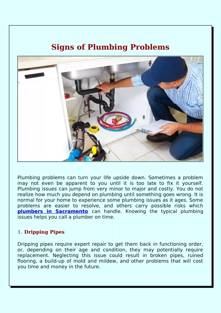 PPT What Are Signs of Plumbing Problems in House? PowerPoint