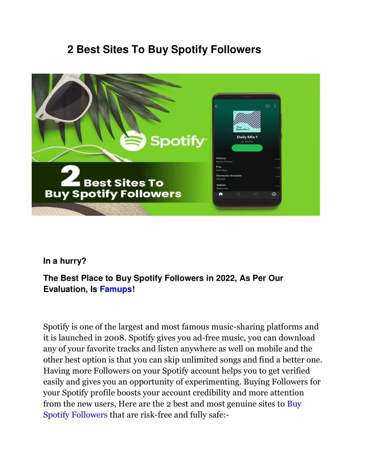 PPT - 2 Best Sites To Buy Spotify Followers PowerPoint Presentation, free download - ID:11537912