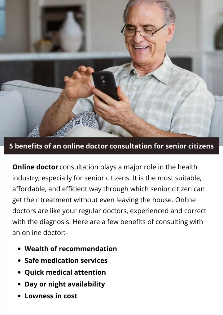 Ppt - 5 Benefits Of An Online Doctor Consultation For Senior Citizens 